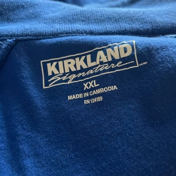 Ladies Full Zip Jacket Bold Blue sweater sweatshirt size XXL Kirkland Top - Picture 6 of 9